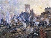 Colin Campbell Cooper Old Grand Central Station oil on canvas